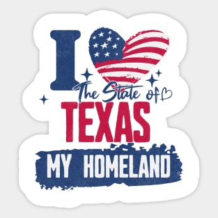 Texas my homeland Sticker